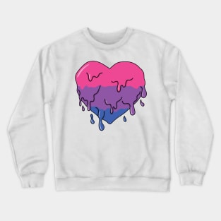 Melting bisexual heart Crewneck Sweatshirt